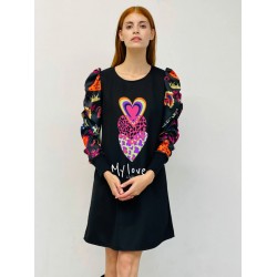 VESTIDO MANGA CANELA