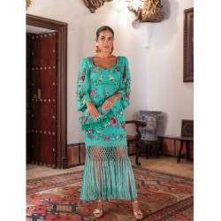 VESTIDO TANGO TURQUESA