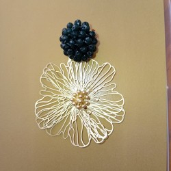 PENDIENTES FLOR METAL