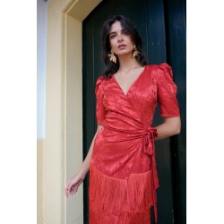 VESTIDO ENCANTO TEJA